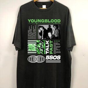 5 Seconds Of Summer Graphic Band T-Shirt Vintage 5SOS Tee 80